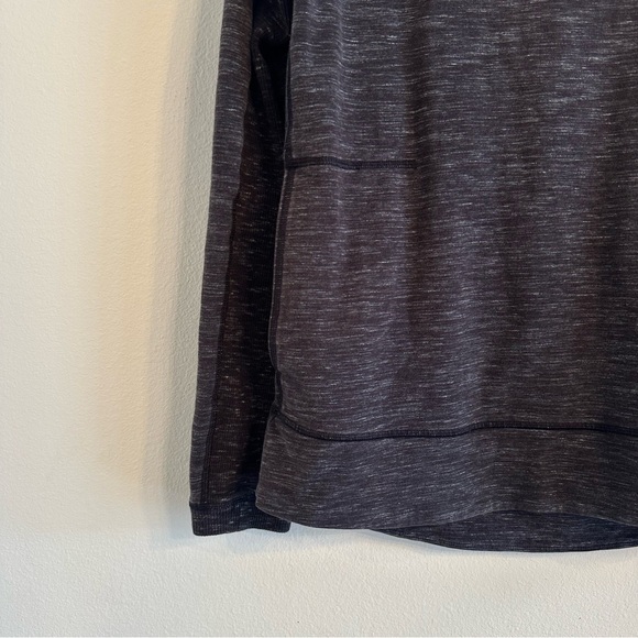 Lululemon Black Heathered Long Sleeve Sweatshirt - Picture 2 of 8